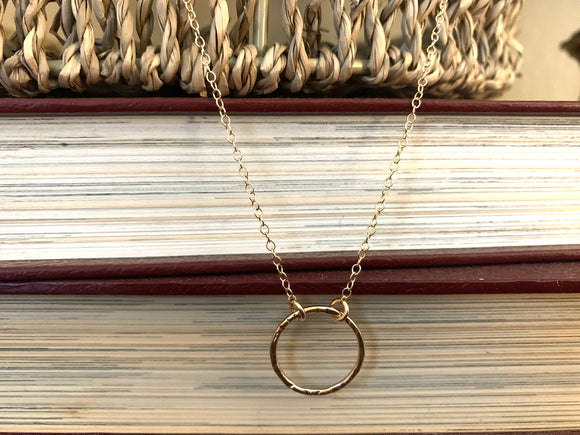 Hammered circle Necklace