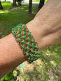 Vintage Green & Gold Bracelet