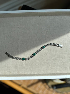 Vintage Sterling & Malachite bracelet