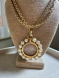 Vintage magnifying glass necklace