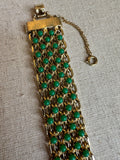 Vintage Green & Gold Bracelet