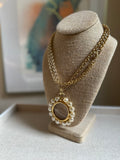 Vintage magnifying glass necklace