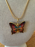 Cloisonné Butterfly Necklace