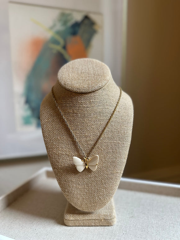 Vintage butterfly necklace