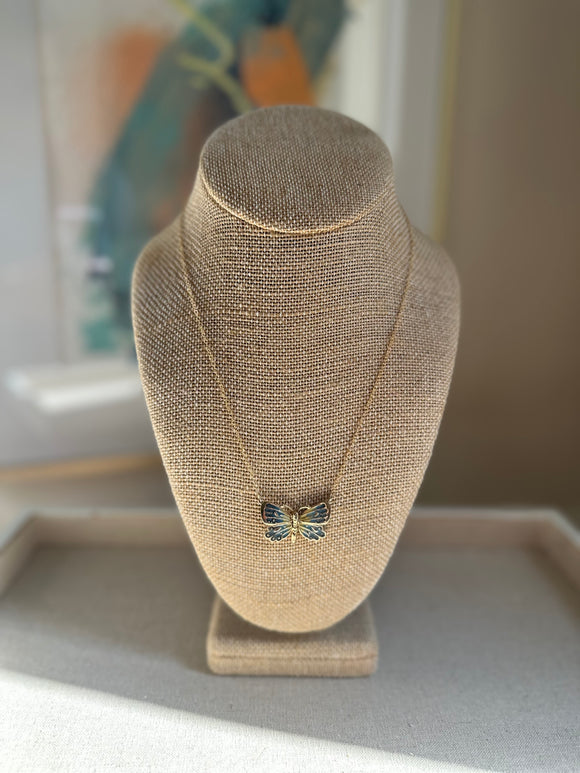 Vintage butterfly necklace