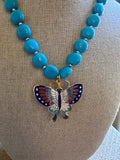 Vintage butterfly necklace