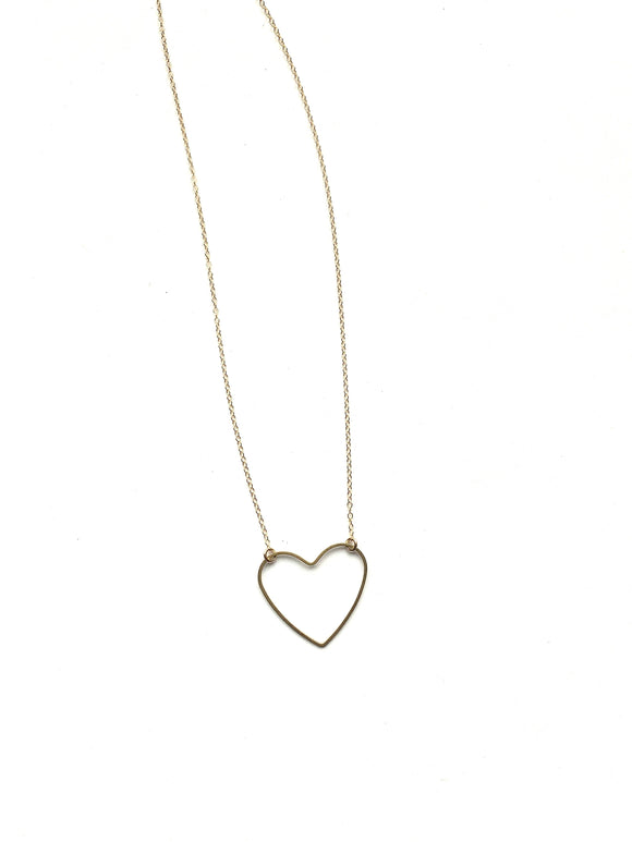 Open Heart Necklace (Large)